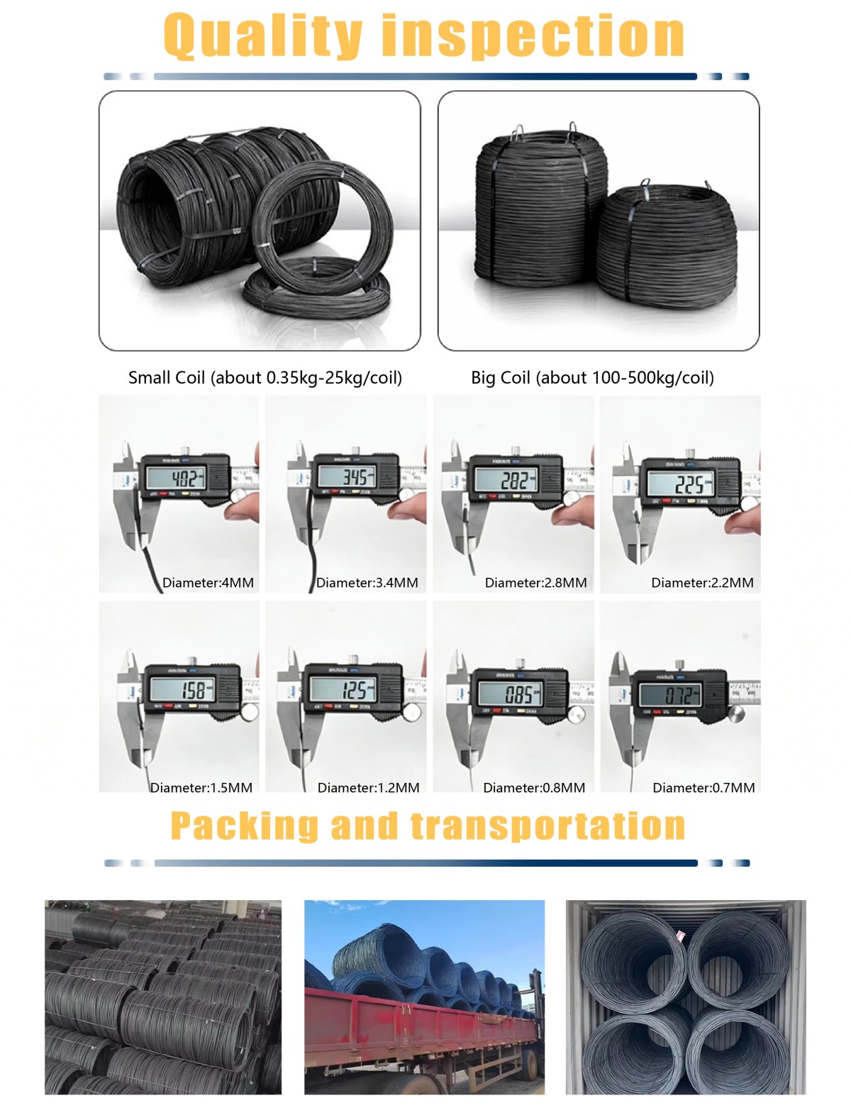 Factory Direct Sale High Carbon Spring Steel Wire Q195 Q235 SAE1006 Carbon Steel Wire