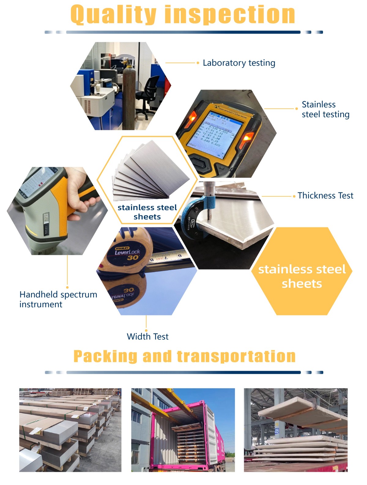 Factory Direct 2B Surface / 304 Stainless Steel Sheet / Smooth Mirror Steel Plate