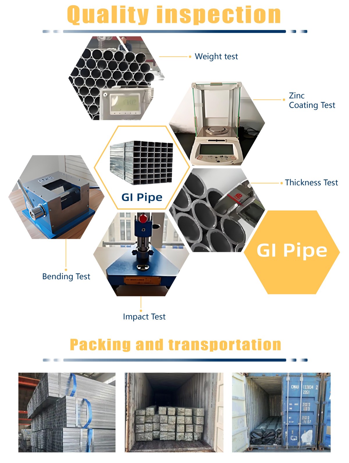 Galvanized Pipe / Galvanized square Pipe Rectangular Tube