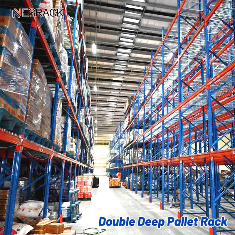 Estante para paletes de profundidade dupla