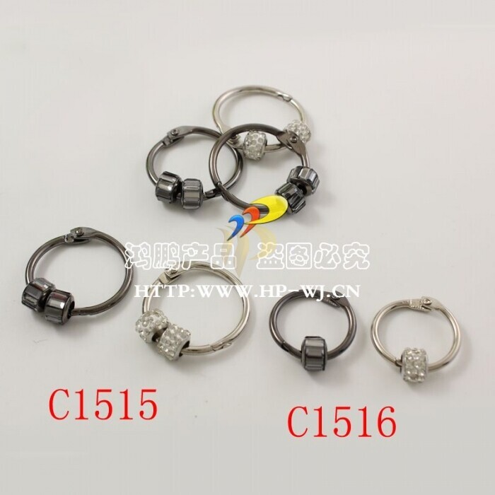 Decorative Ring Buckles with Beads