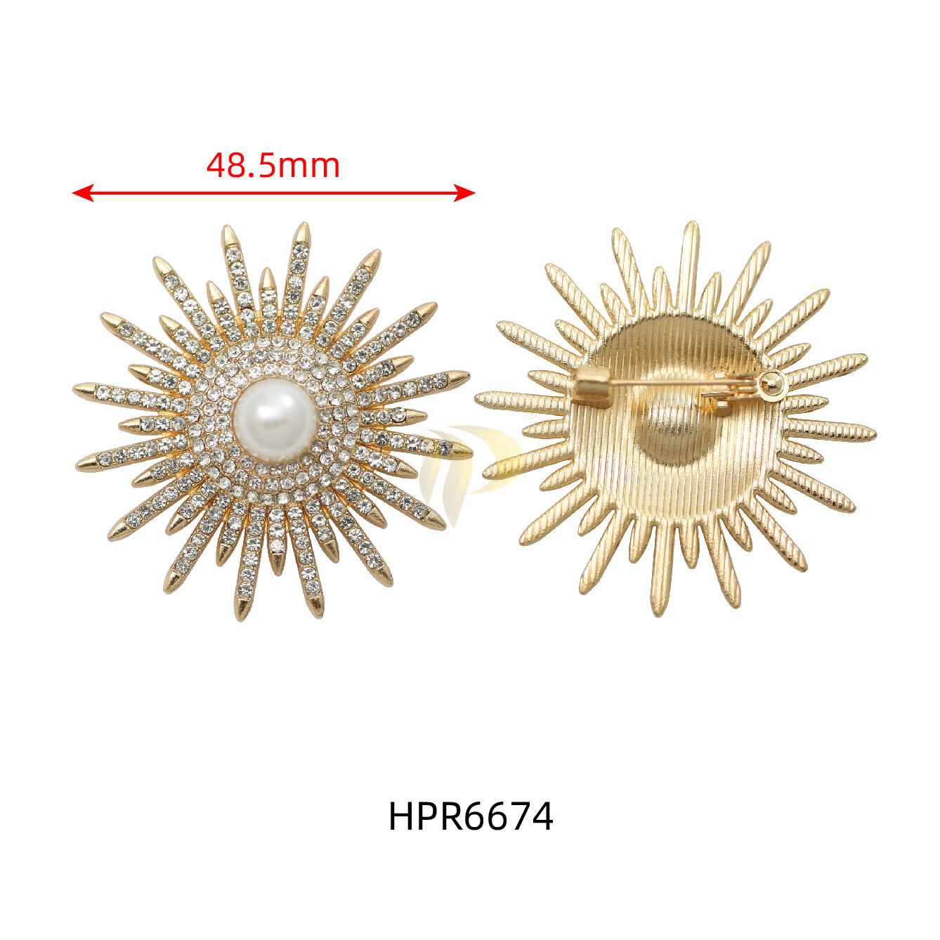 Sunburst Decorative Brooch
