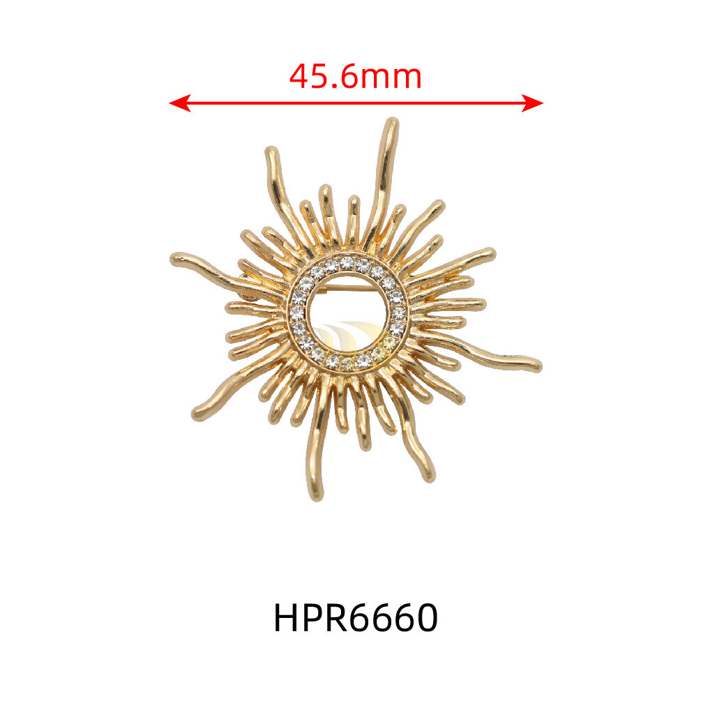 Sunburst Decorative Brooch