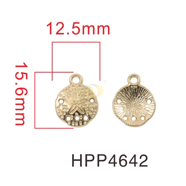 Round Seashell Snail Mini Hanging Tag