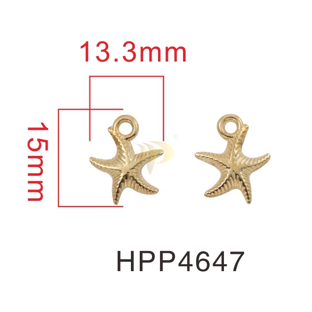 Happy Starfish Scallop Mini Hanging Tag