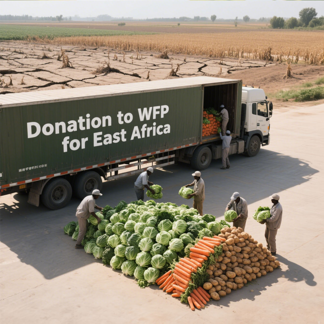  Donation of 10 Tons of Fresh Vegetables to UN Food Relief Program  