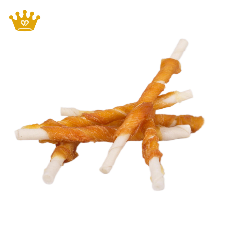 Chicken Breast With Rawhide Sticks