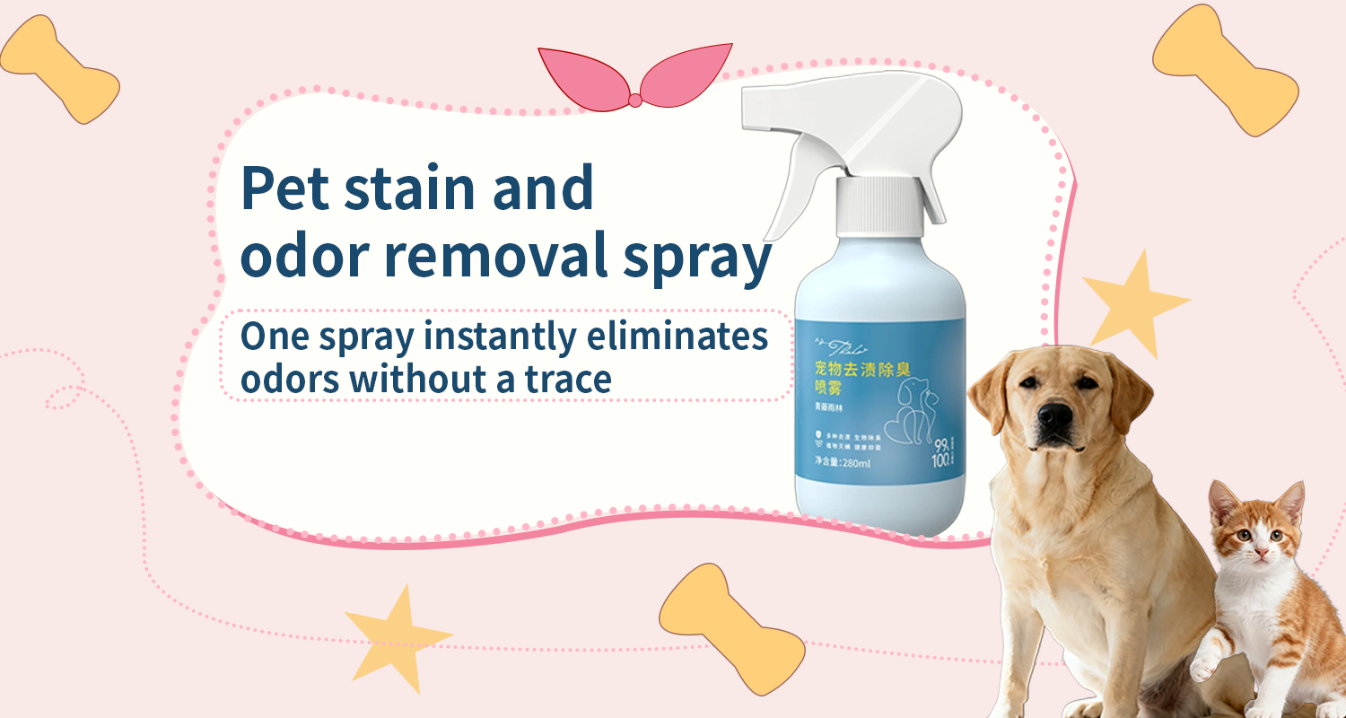 Pet stain removing and deodorizing spray