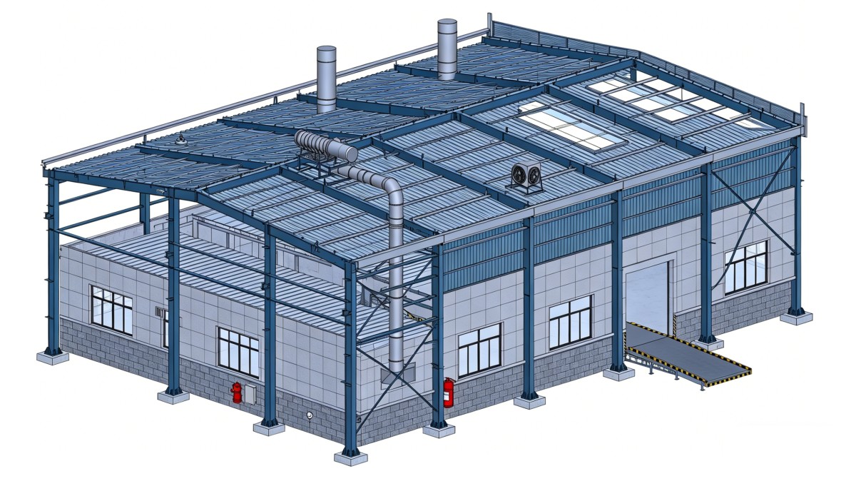 钢结构建筑分解示意图生成 (3) 钢结构建筑分解示意图生成 (3)