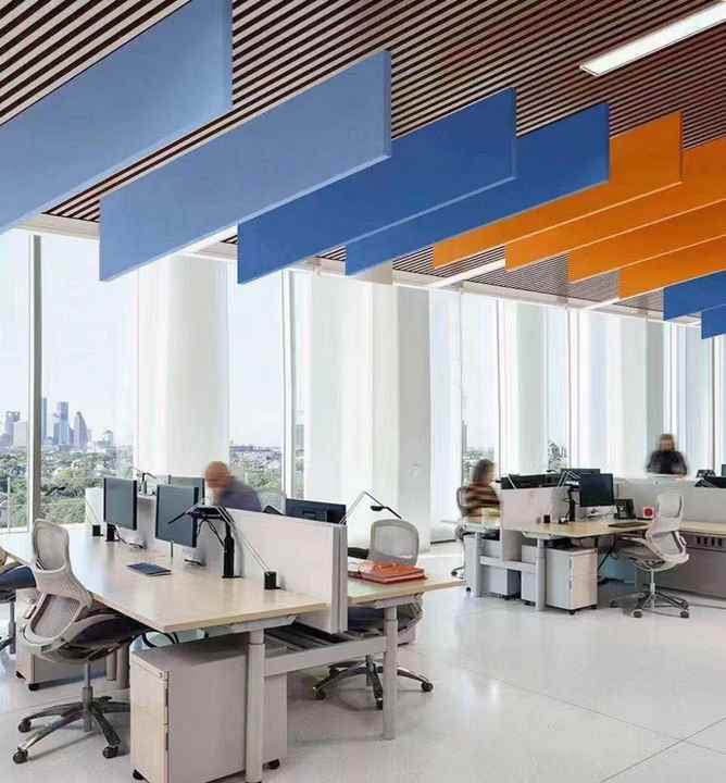 Sound baffles ceiling