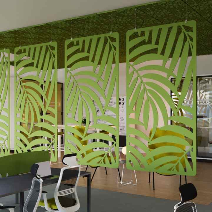 Acoustic hanging screens