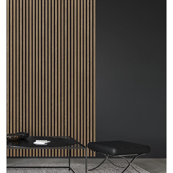 Acoustic wooden slat wall panels