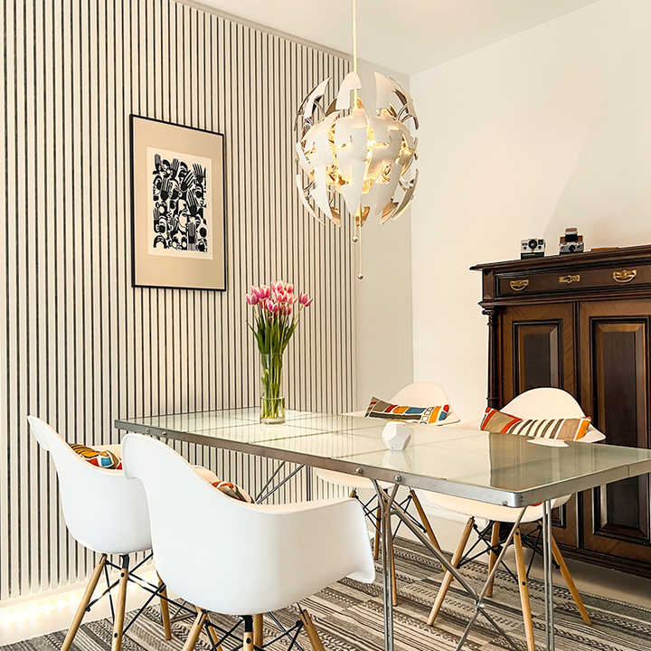 Acoustic wooden slat wall panels