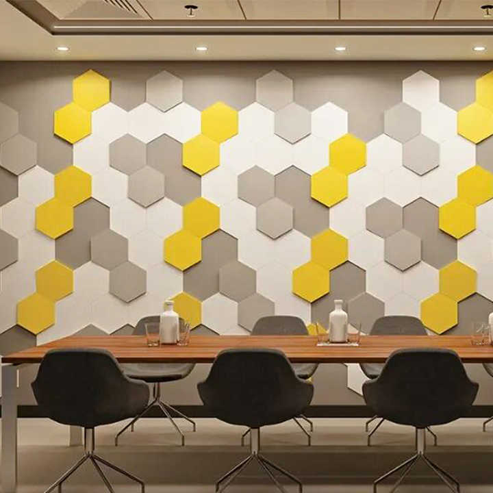 Hexagon acoustic panels design
