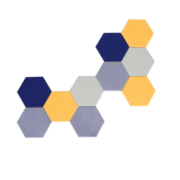 Hexagon sound absorbing panels