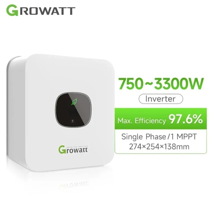 Growatt Intelligent String Monitoring Solar Inverter 750W 1000W, 1500W, 2000W, 2500W, 3000W, 3300W
