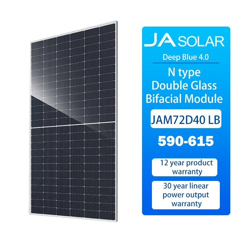 JA Solar Panel JAM72D40 LB 590-615W