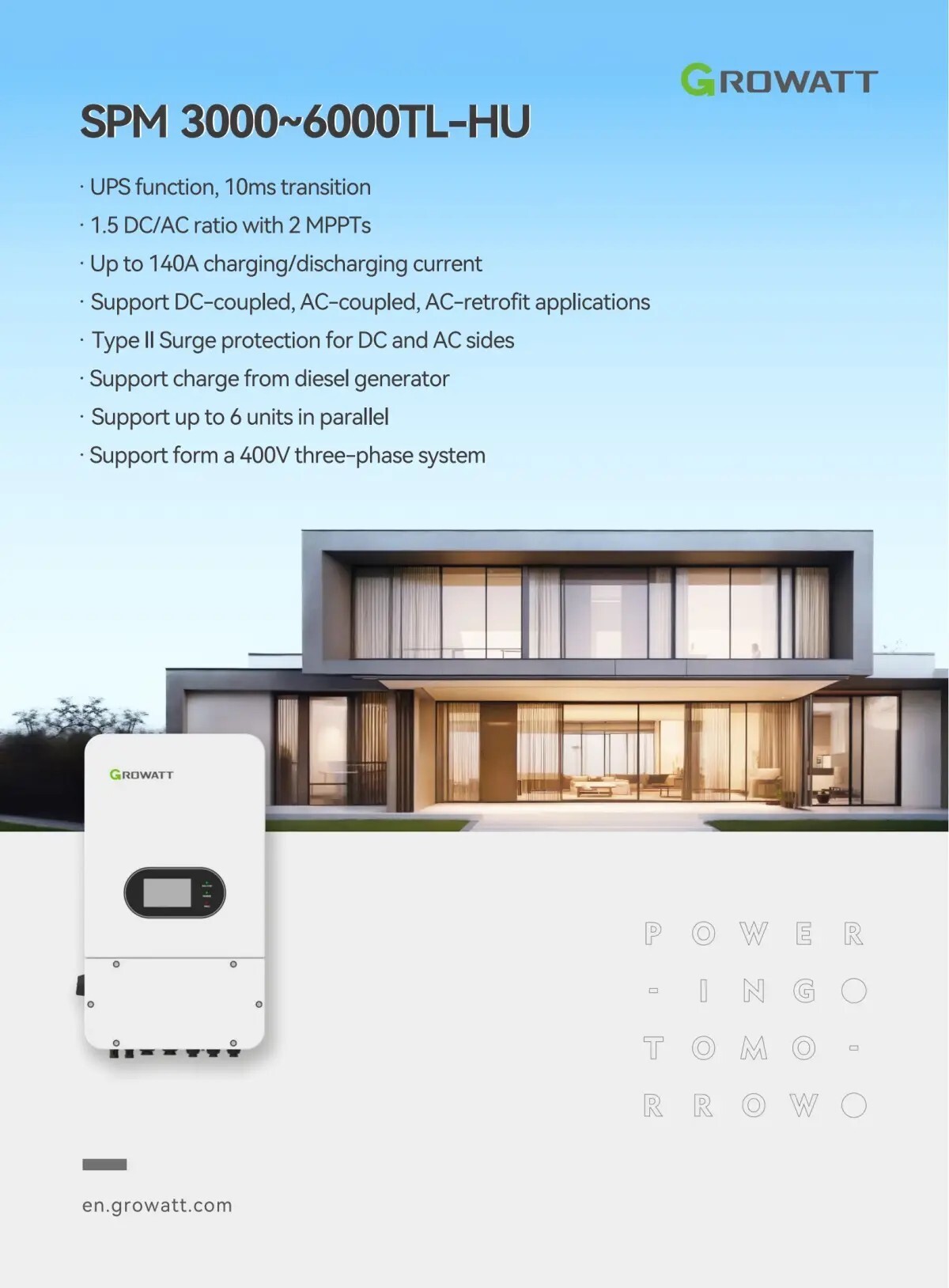 Hybrid inverter-Single Phase Hybrid-SPM 3000-6000TL-HU 1