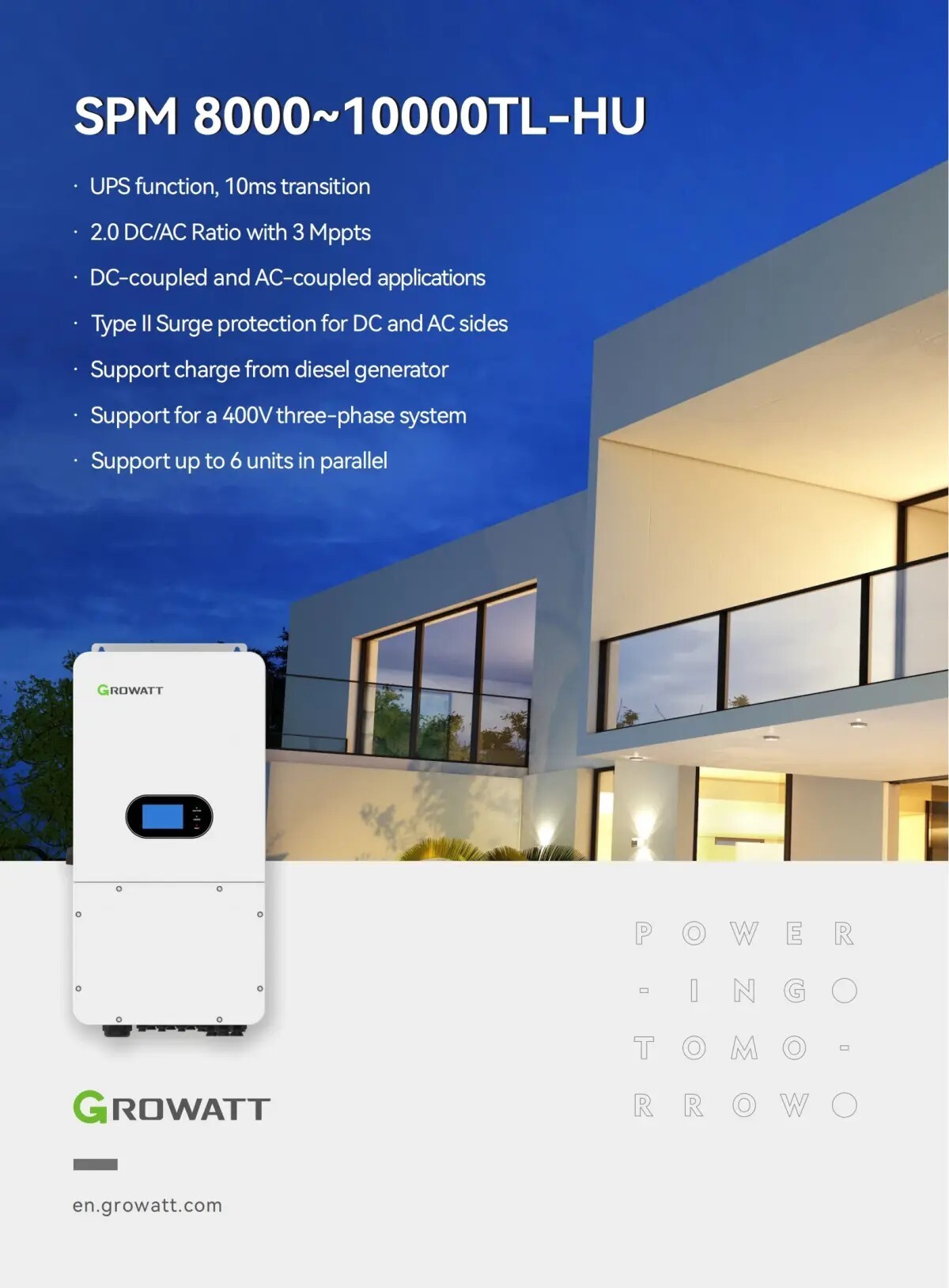 Hybrid inverter-Single Phase Hybrid-SPHSPM 8000-10000TL-HU 1