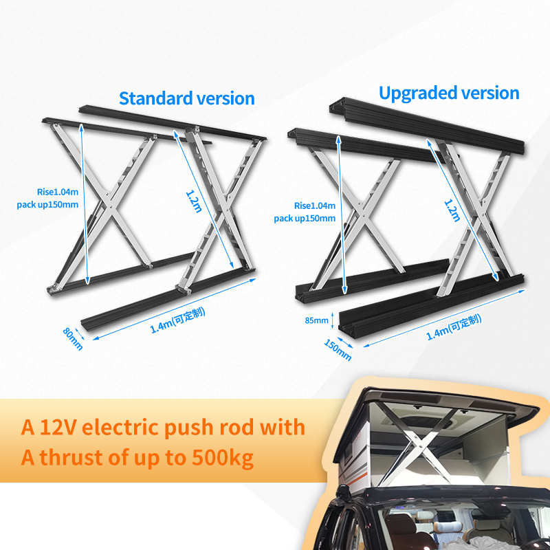 X-shaped support for RV pop-up tent