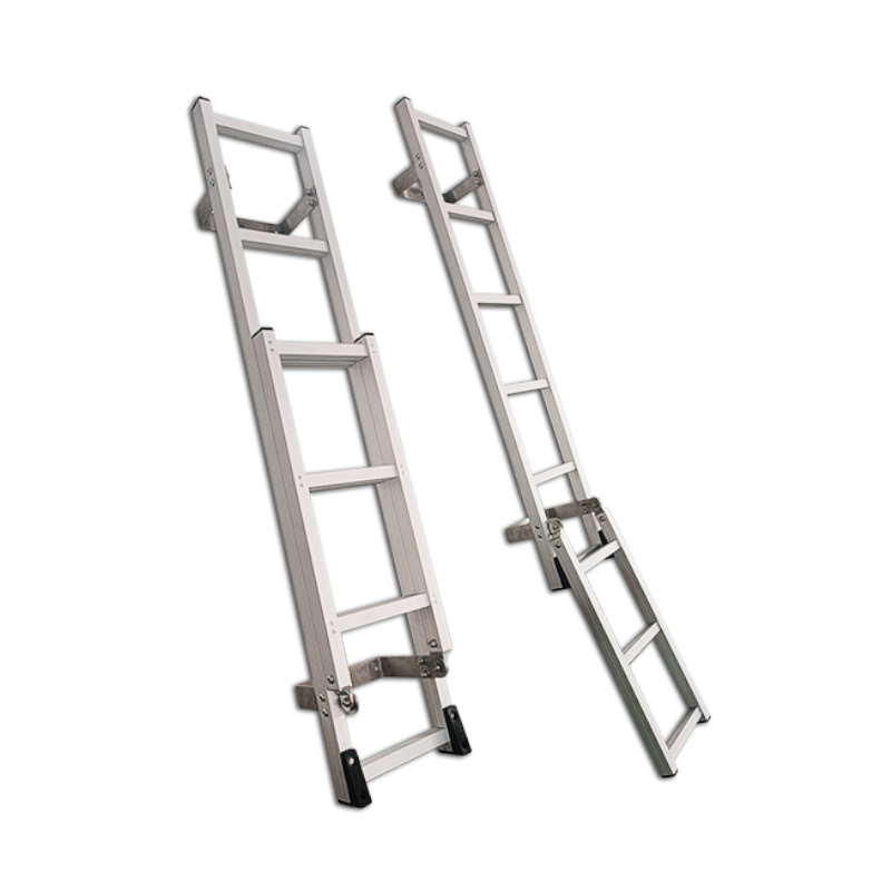 Aluminum alloy folding ladder for fire trucks