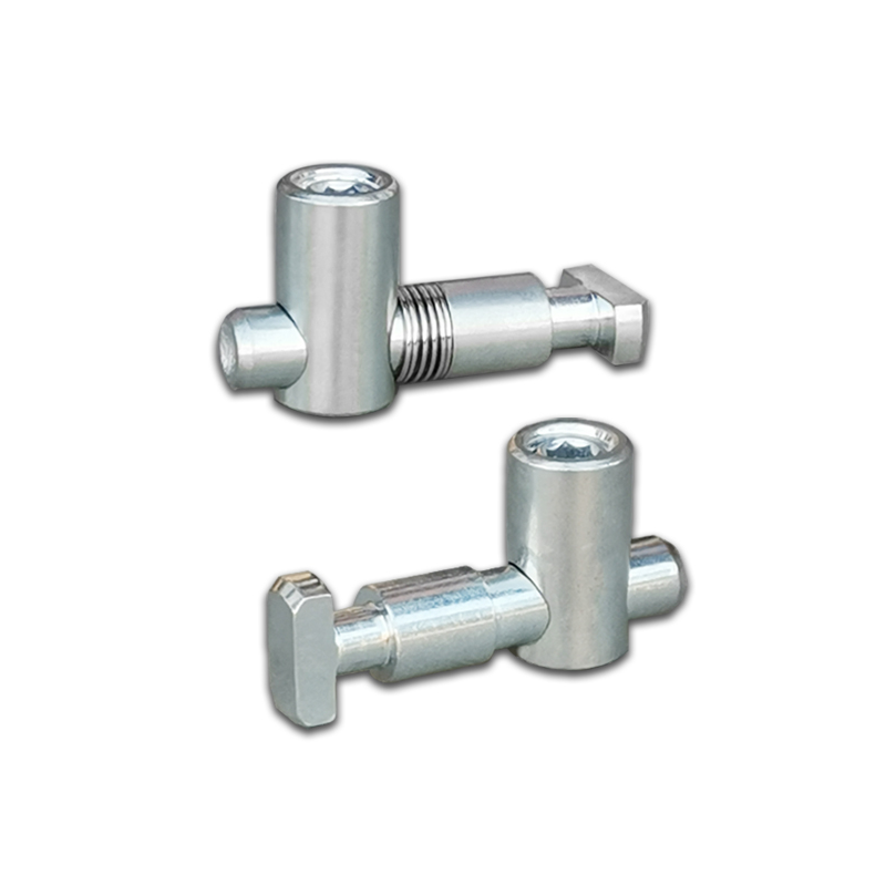 Invisible connecting pin and angle bracket for fire truck equipment support
