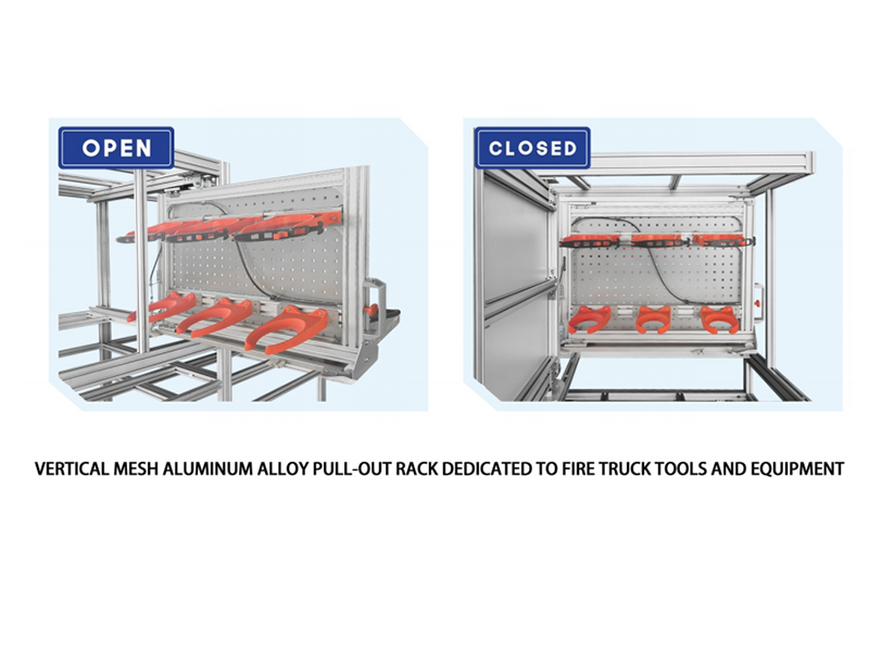 Evacuation of fire truck equipment