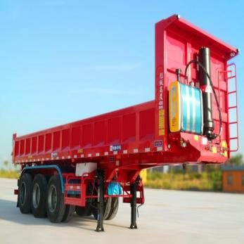 Rear dump semi-trailer