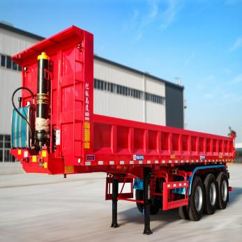 Rear dump semi-trailer