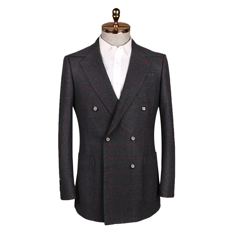 Double-breasted wool suit