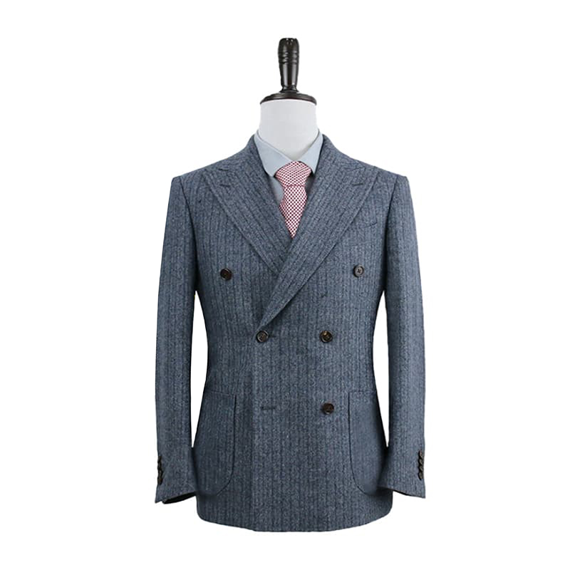 Double-breasted wool suit