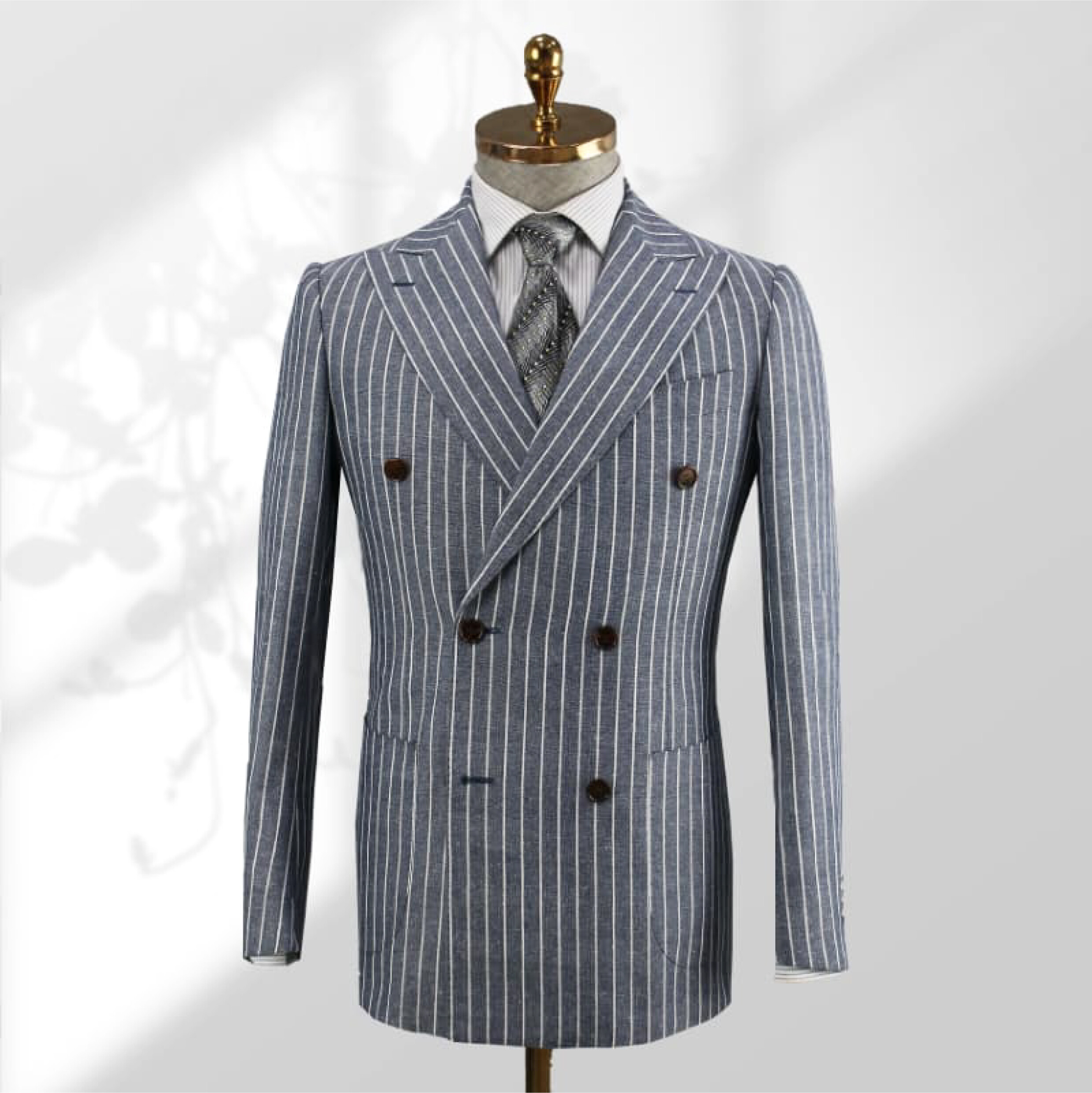 Double-breasted wool suit