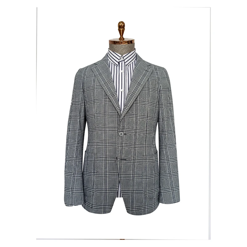 Tailor-made men's suits, casual plaid men's suits, suit jackets