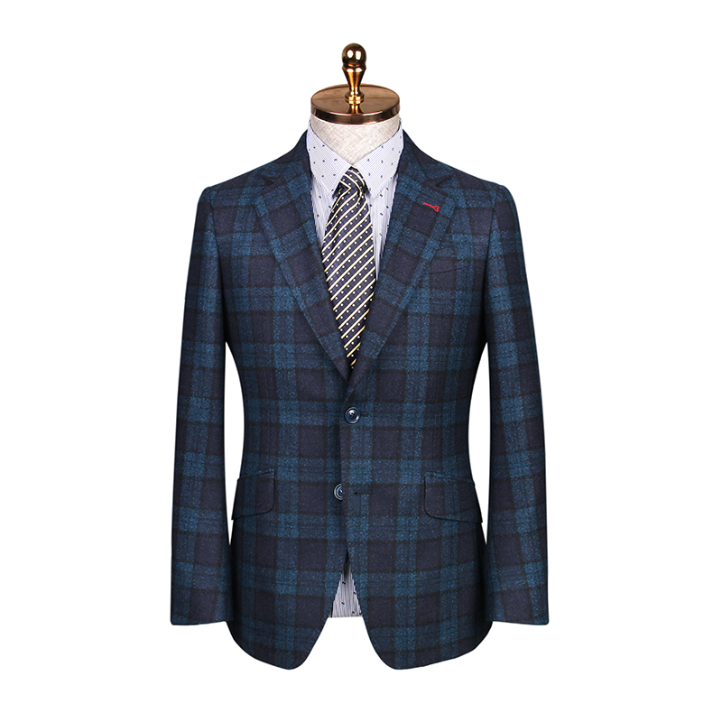 Striped Checkered Men's Blazer
