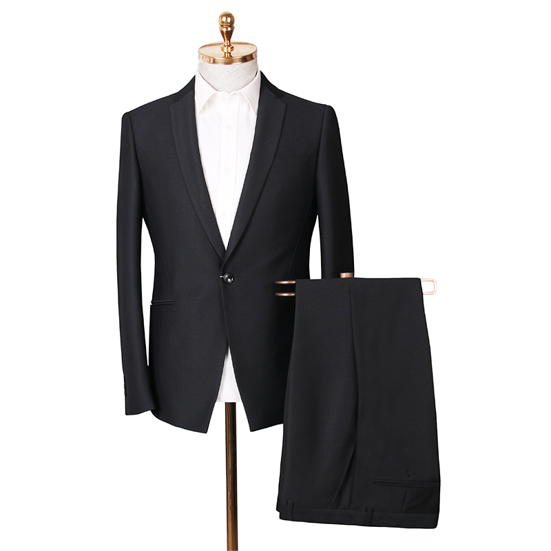 Men's slim fit suit jacket and pants 2 piece set