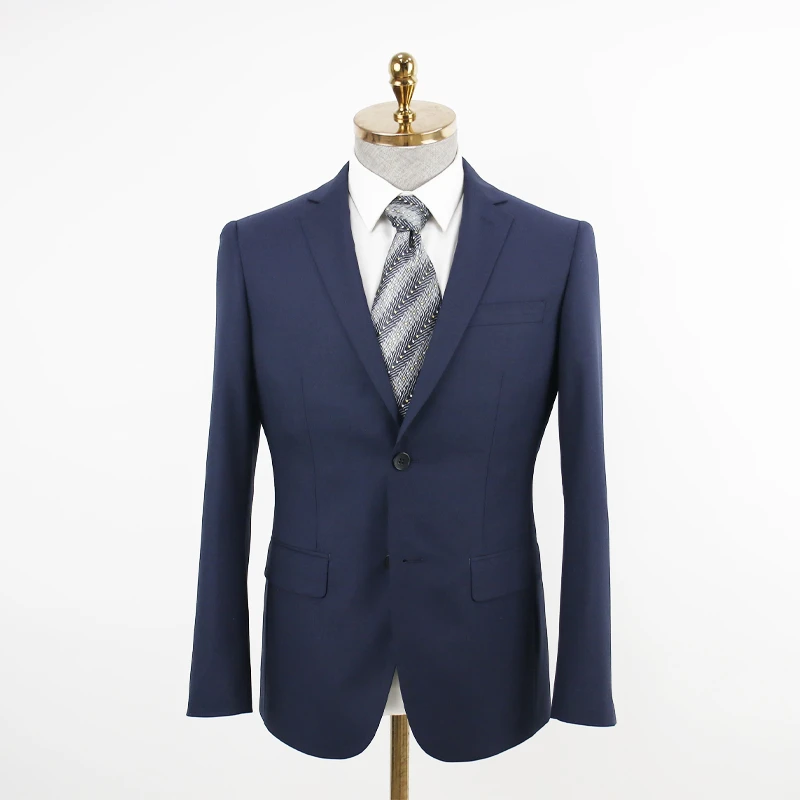 Dark blue men's business suit set