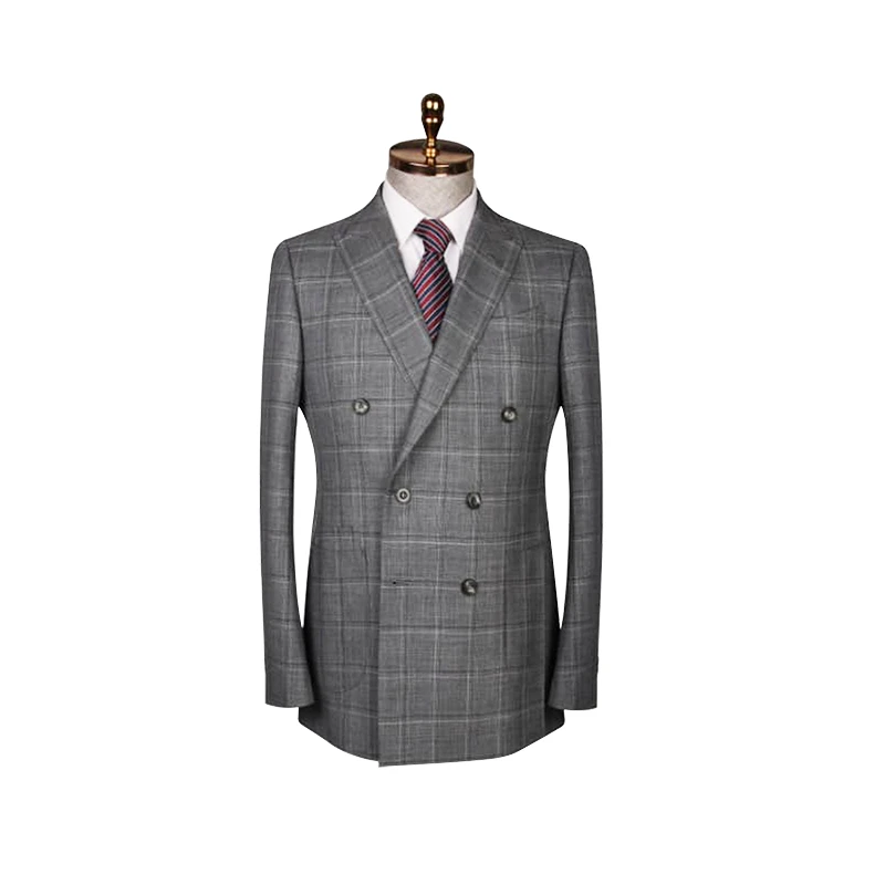 2 piece suit for men double breasted tailored slim fit suit