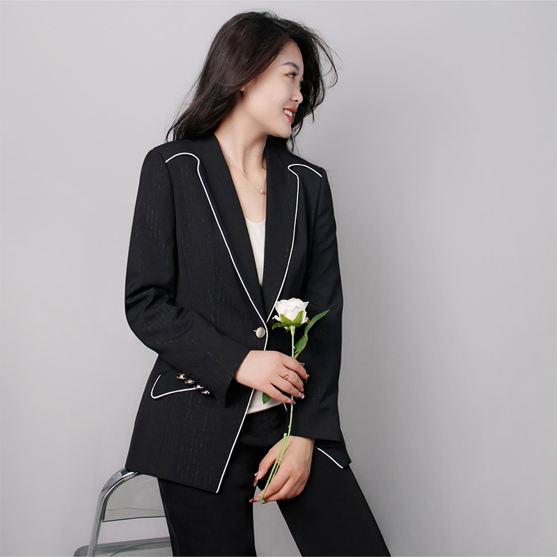 Custom women's suit jackets, solid colors, stitching, various styles