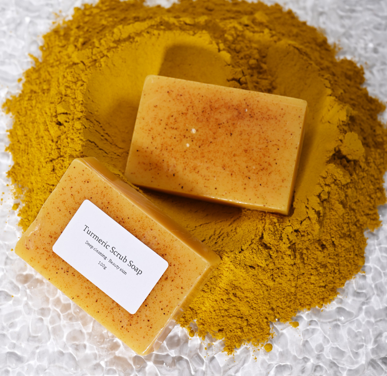 Cross-border foreign trade European and American TK style turmeric soap, lemon soap, kojic acid soap, ginger handmade cold-process soap, bath soap, facial soap
