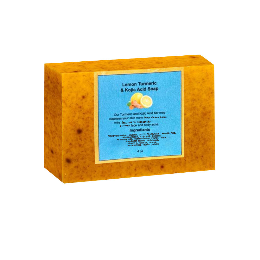 Cross-border foreign trade European and American TK style turmeric soap, lemon soap, kojic acid soap, ginger handmade cold-process soap, bath soap, facial soap