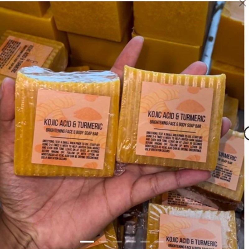 Cross-border foreign trade European and American TK style turmeric soap, lemon soap, kojic acid soap, ginger handmade cold-process soap, bath soap, facial soap