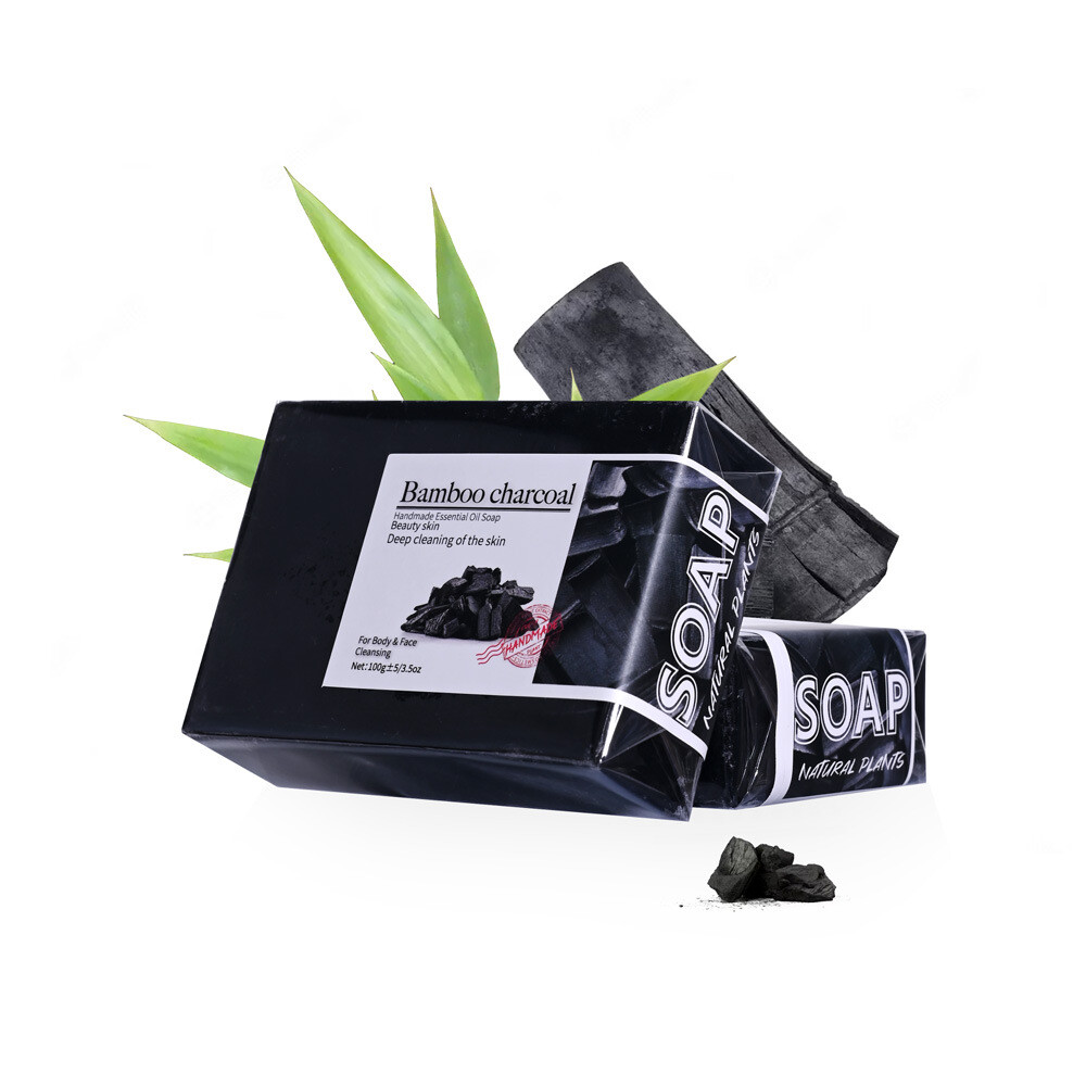 Cross-border foreign trade soap, bamboo charcoal shampoo soap essence, black hair handmade soap, moisturizing and smoothing hair care soap, shampoo soap