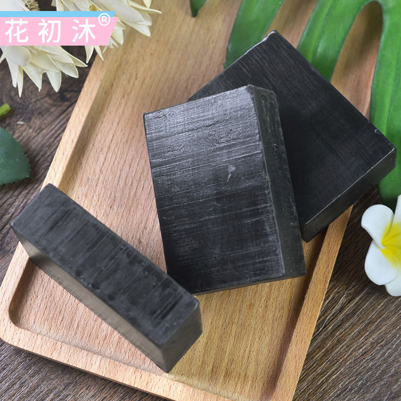 Cross-border foreign trade soap, bamboo charcoal shampoo soap essence, black hair handmade soap, moisturizing and smoothing hair care soap, shampoo soap