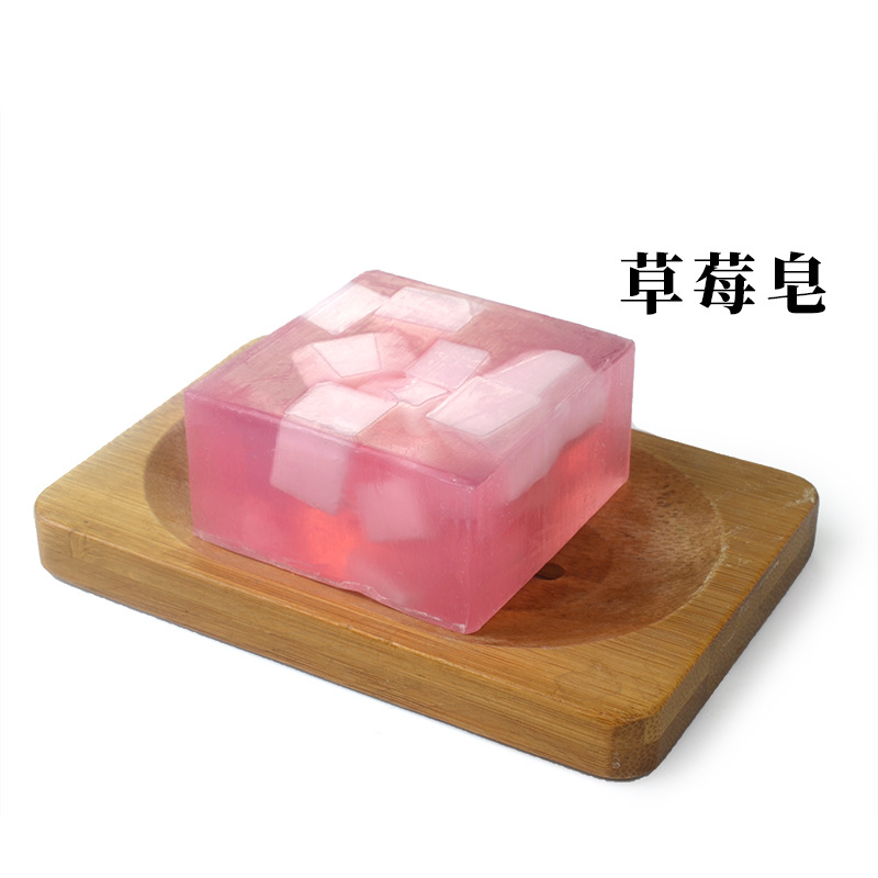 Cross-border foreign trade soap, strawberry shampoo soap essence, black hair handmade soap, moisturizing and smoothing hair care soap, shampoo soap