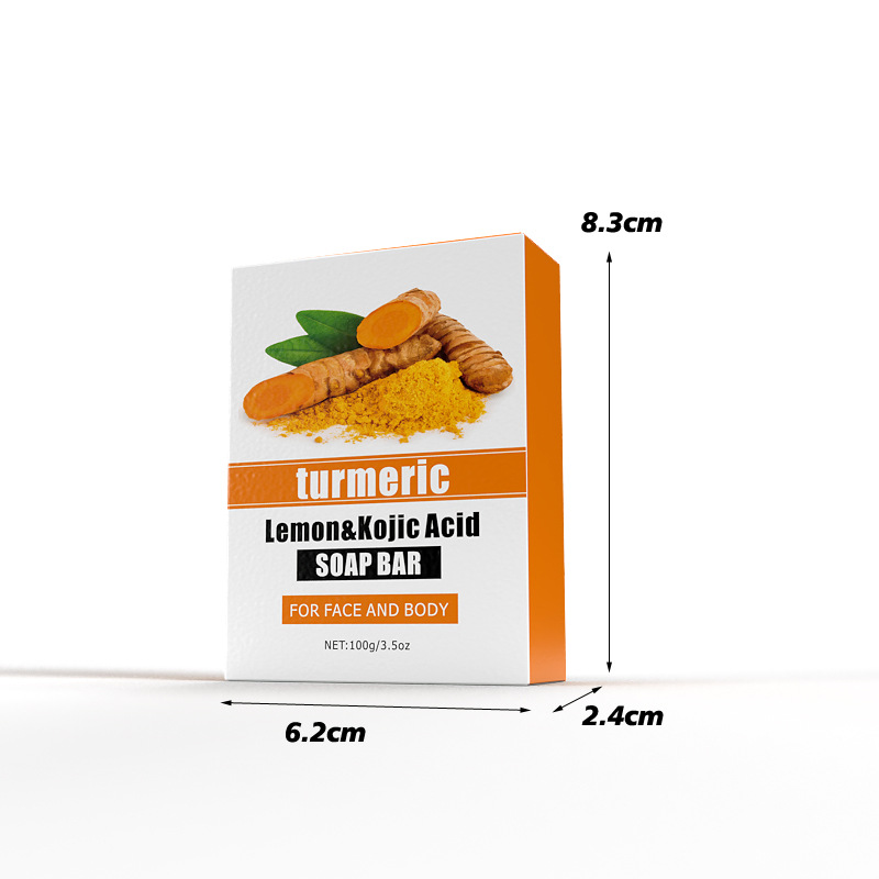 Cross-border foreign trade soap, turmeric kojic acid shampoo soap essence, black hair handmade soap, moisturizing and smoothing hair care soap, shampoo soap