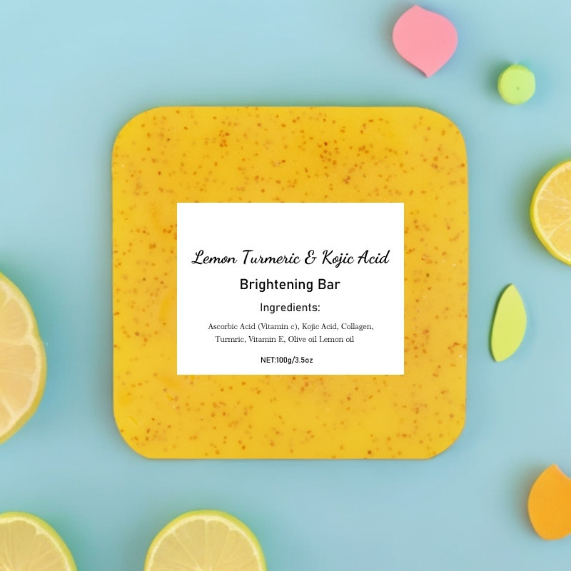 Cross-border foreign trade soap, turmeric lemon, compact shampoo soap essence, black hair handmade soap, moisturizing and smoothing hair care soap, shampoo soap