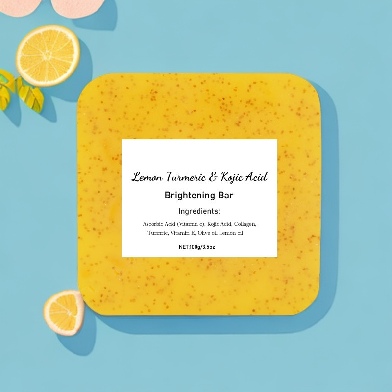 Cross-border foreign trade soap, turmeric lemon, compact shampoo soap essence, black hair handmade soap, moisturizing and smoothing hair care soap, shampoo soap