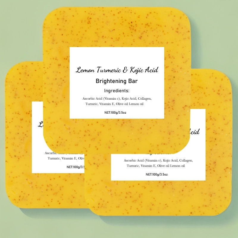 Cross-border foreign trade soap, turmeric lemon, compact shampoo soap essence, black hair handmade soap, moisturizing and smoothing hair care soap, shampoo soap