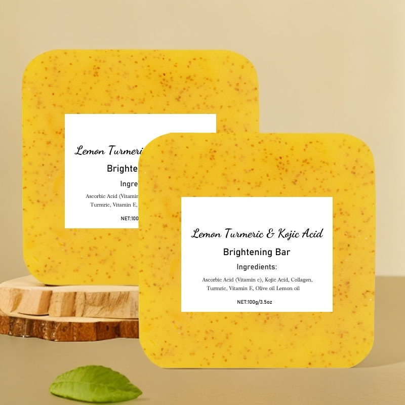 Cross-border foreign trade soap, turmeric lemon, compact shampoo soap essence, black hair handmade soap, moisturizing and smoothing hair care soap, shampoo soap