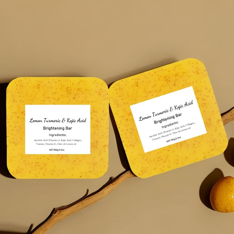 Cross-border foreign trade soap, turmeric lemon, compact shampoo soap essence, black hair handmade soap, moisturizing and smoothing hair care soap, shampoo soap
